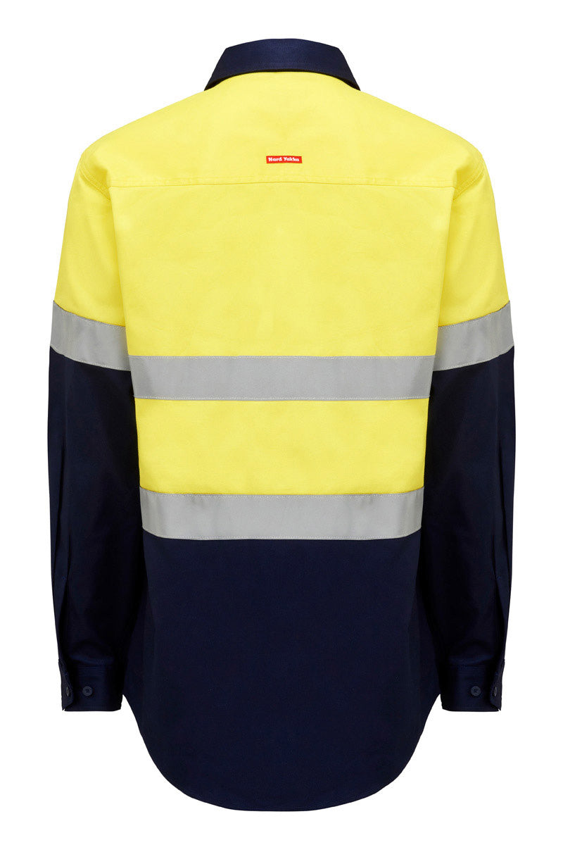Hard Yakka Core Hi Vis L/S Cotton Drill Shirt with Tape Y04610