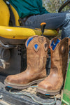 Steel Blue Blue Heeler Square Toe Waterproof Safety Boot 813945