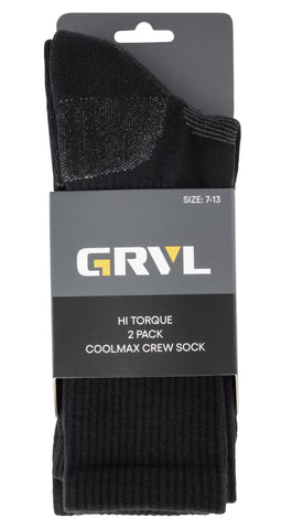 GRVL Hi Torque Coolmax Crew Sock (2 Pack) GRVL-S4