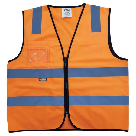 Vic Rail Vest with zip closure and reflective tape MULGA