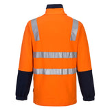 Prime Mover 100% Cotton 1/4 zip Fleece Jumper with Tape MF615