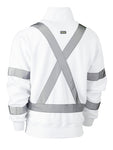 1/4 Zip Pullover with X Tape Night White BK6321XT