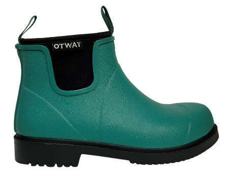 Green rubber 2025 rain boots