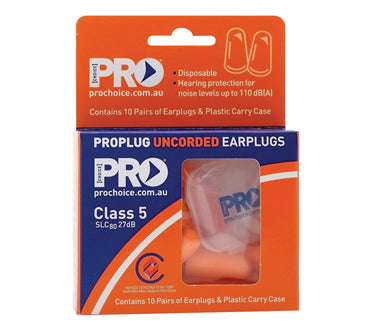 Pro Choice Pro Bullet Earplugs Uncorded (Pack 10 Pairs) EPOU-10