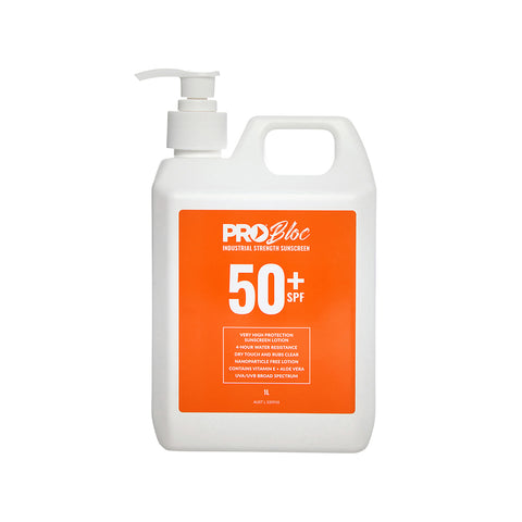 Pro Bloc SPF 50+ Sunscreen 1 Litre Pump Bottle SS1-50