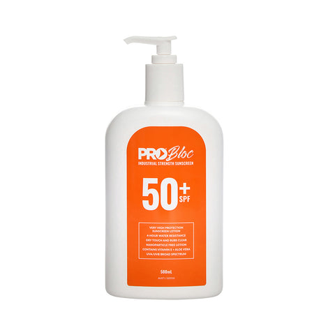 Pro Bloc SPF 50+ Sunscreen 500ml Pump Bottle SS500-50