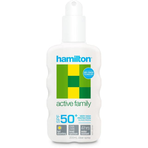 Hamilton Sunscreen SPF 50+ Spray 200ml HAM037